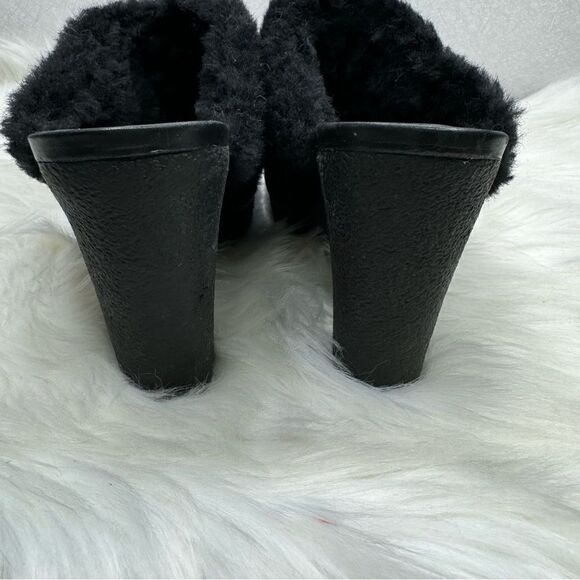 Hunter Leather Shearling Bruson Clogs 9 - Picture 10 of 11